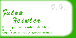 fulop heimler business card